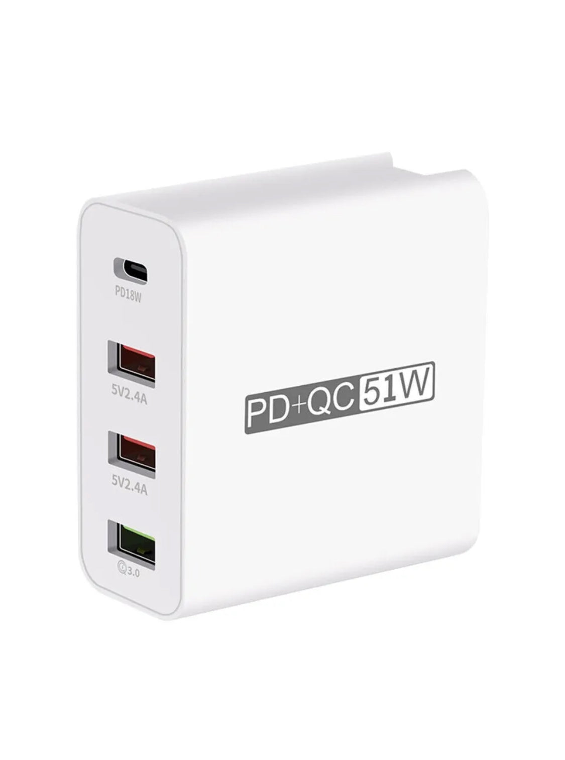 Smart 51W 4 Multi-Port PD QC3.0 Type C USB Hub Wall Charger Adapter Fast Charger Smart 51W 4 Multi-Port PD QC3.0 Type C USB Hub Wall Charger Adapter Fast Charger